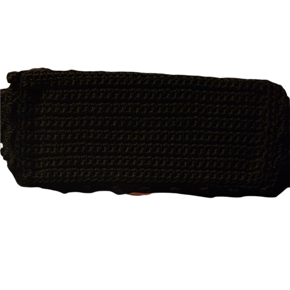 Women Vintage Small Black Top Handle Crochet Purse/Women Dress Purse/ Women Zipp - Picture 2 of 8